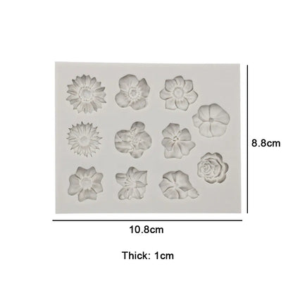 Silicone World DIY Rose Flowers Petal Silicone Mold Cake Baking Decoration Fudge Chocolate Mold Handmade Soap Tools