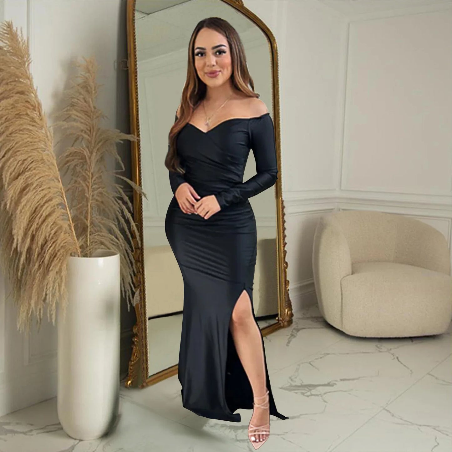 Birthday long evening fall party woman's dresses