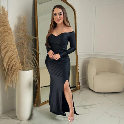 Birthday long evening fall party woman's dresses