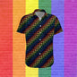Men’s Rainbow Hawaiian Shirt – Short Sleeve Lapel Beach Top
