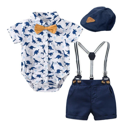 Kids Boys Formal Party Outfits Clothes Set Wedding Birthday Toddler Boy Gentleman Handsome Children Elegant Suit 1 2 3 4 5 Years