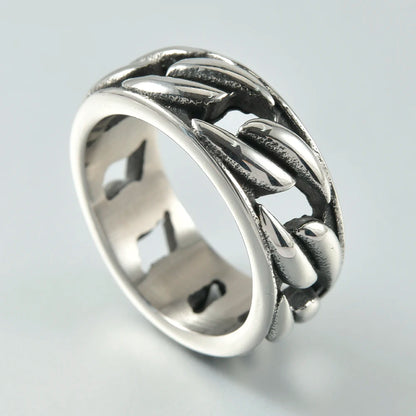 1PC Stainless Steel Vintage Punk Skull Cross Eagle Mens Ring Finger Jewelry Hip Hop Rock Culture Ring Unisex Male Party Ring