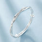 Trendy 925 Sterling Silver Bangles Bracelet Charms