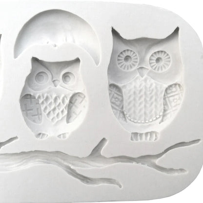 Owl Silicone Sugarcraft Mold Resin Tools Chocolate Cupcake Baking Fondant Cake Decorating Tools