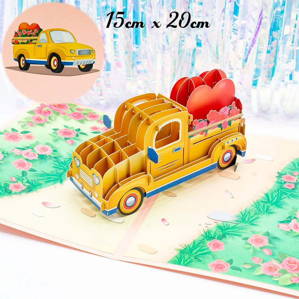 3D Pop Up Flower Greeting Cards Wedding Card Anniversary Thanksgiving Valentines Day Birthday Gift Thank You Card Handmade Cards