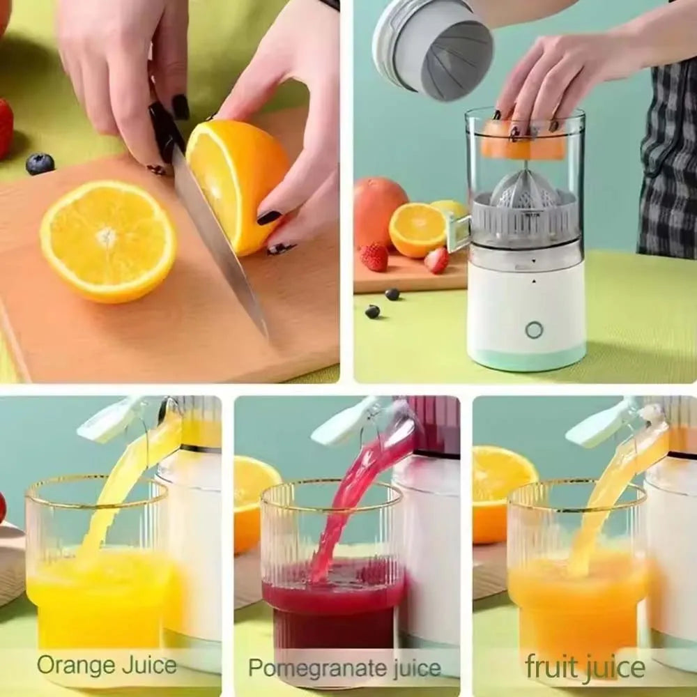 Rechargeable Portable Citrus Juicer with USB Charging & Cleaning Brush