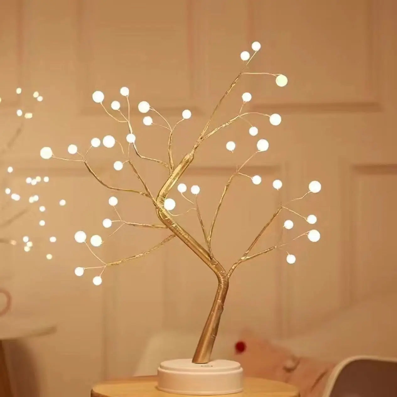 Cherry Blossom LED Table Tree Lamp – USB/Battery Touch‑Switch Bonsai‑Style Night Light Decoration