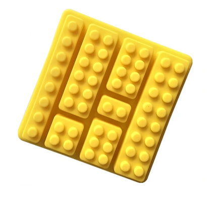 Block Silicone Mold Building Brick Robot Chocolate Jelly Ice Cube Tray Cake Decoration Cupcake Topper Kids Birthday Party Car