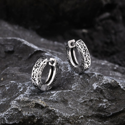 Thick Small Hoop Earrings for Men Teens, Anit Allergy Stainless Steel Huggies Earrings, Unisex Punk Rock Ear Jewelry