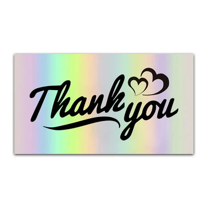 30pcs Thank You Card For Supporting Business Package Decoration "Gorgeous Thanks" Business Card Laser card Handmade With Love