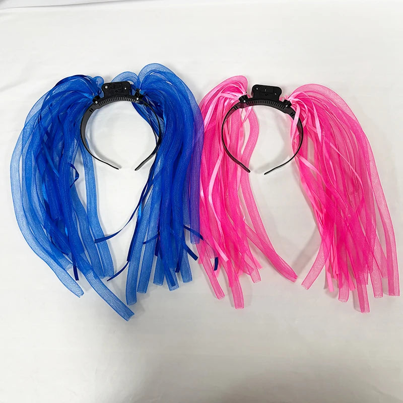 Disco Luminous Flashing Noodles Headband Light up Braid Headband Girl Women Bar Club Night Show Headwear Supplies