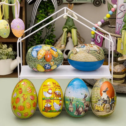 8pMetal Decorated Easter Egg Shell