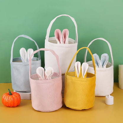 Velvet Easter Rabbit Bags New Pattern Cute Candy Bags Wedding Birthday Party Decoration Easter Basket Decorations