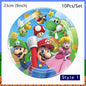 Super Mario Bros Birthday Decoration Party Supplies Disposable Tableware Baby Shower Paper Cup Tablecloth Plate Napkin Bag Kit