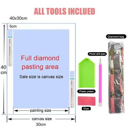 Abstract Pearl Girl Diamond Art – DIY Diamond Painting Mosaic, Handmade Embroidery Wall Décor