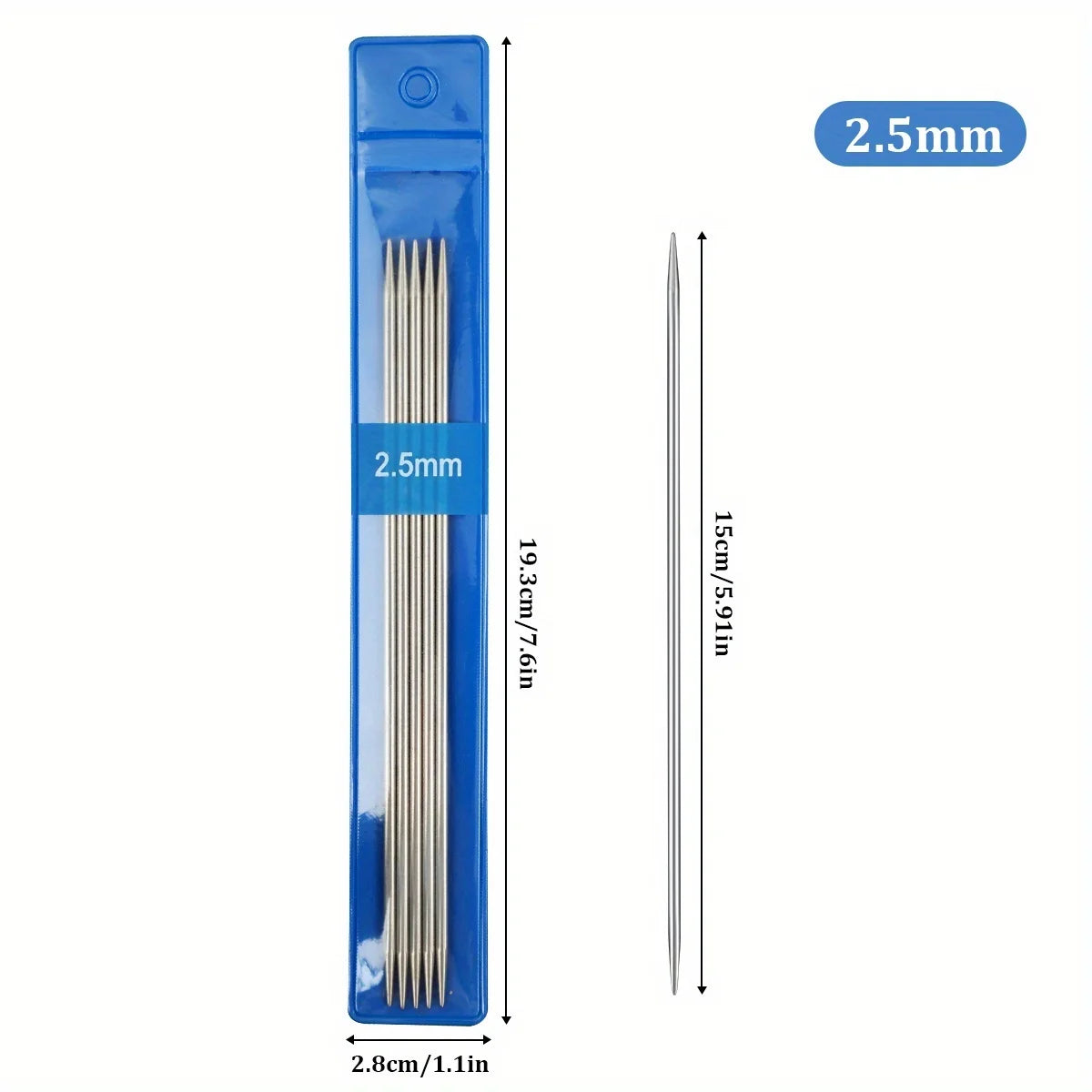 10pc/35pcs/65pcs Stainless Steel Knitting Needles Knitting supplies DIY Handmade Craft Yarn Knitting Tool For Mom Size 1.5mm-5mm