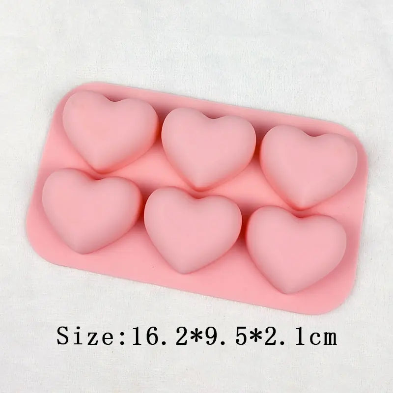 55 Small Heart Shaped Silicone Cake Mold Heart Chocolate Pastry Molds DIY Baking Decoration Kitchen Ice Cube Crystal Epoxy Mould