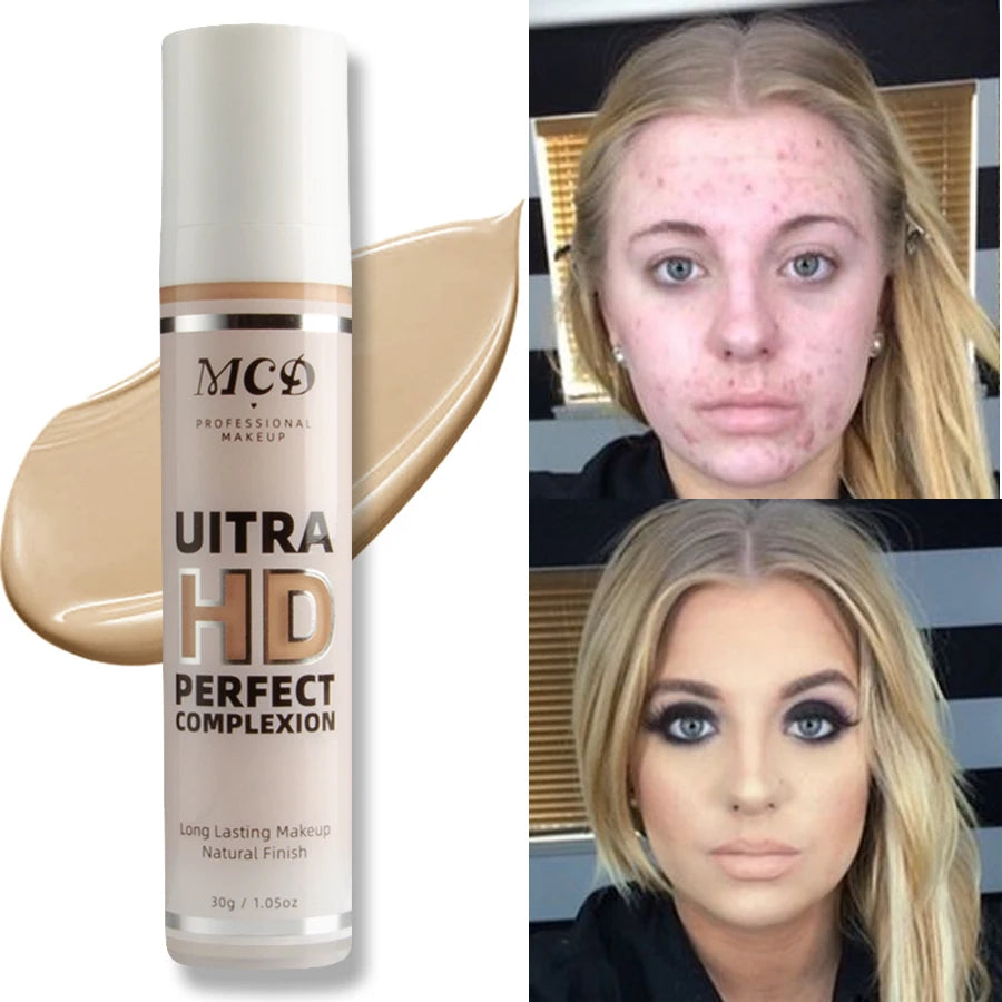 9 Shade Full Coverage Concealer Liquid Foundation makeup high coverage Base