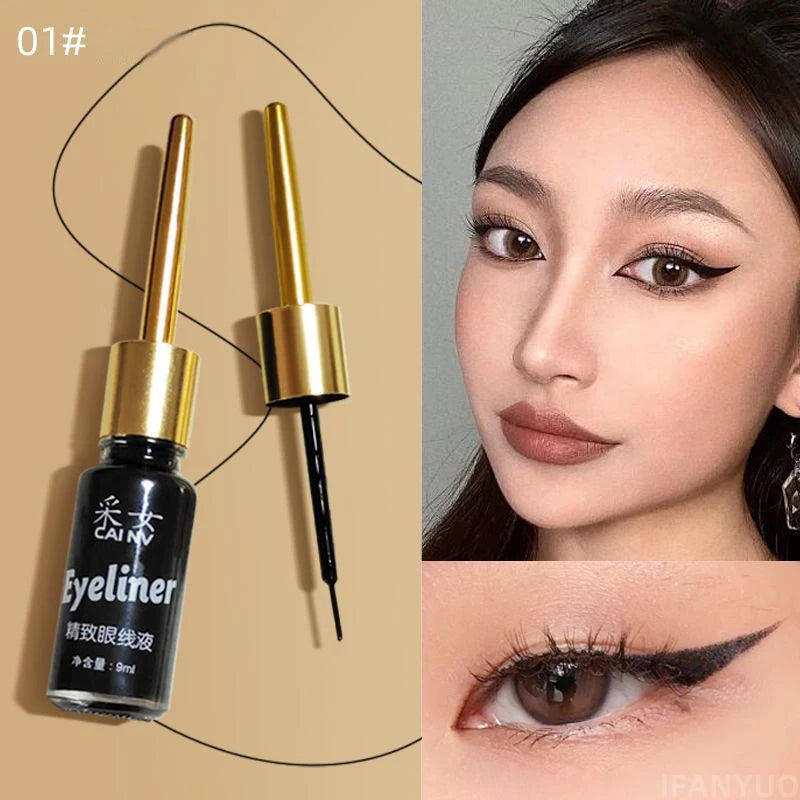 9ml Liquid Eyeliner Black White 0.01mm Super Slim Waterproof Quick Dry Long Lasting Color No Smudging Eyeliner Pencil Eye Makeup