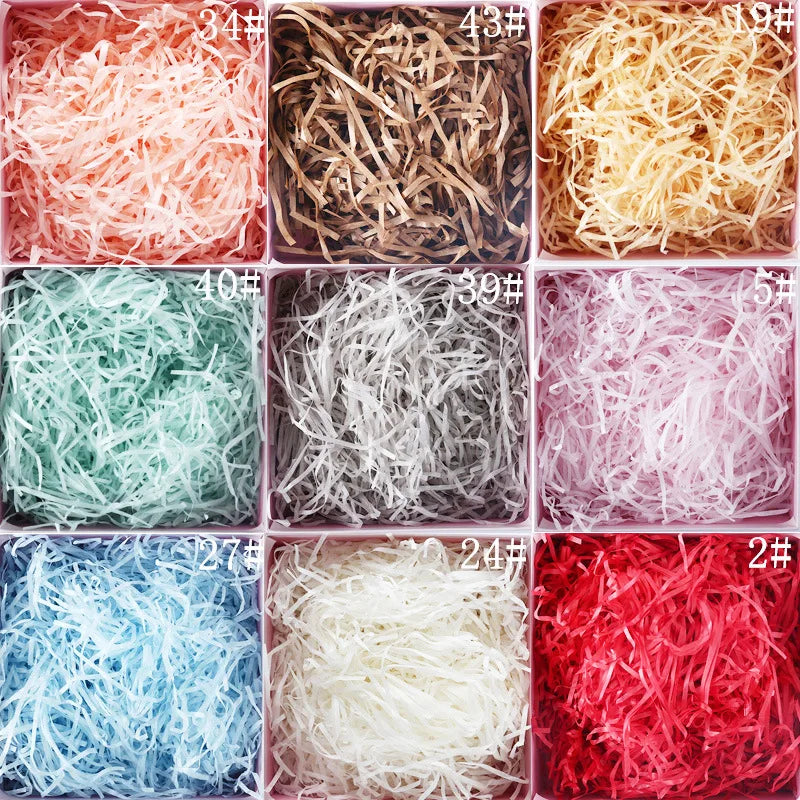 Glitter Raffia Paper Shreds Filler for Packing Empty Baskets for any occasion 20/50g