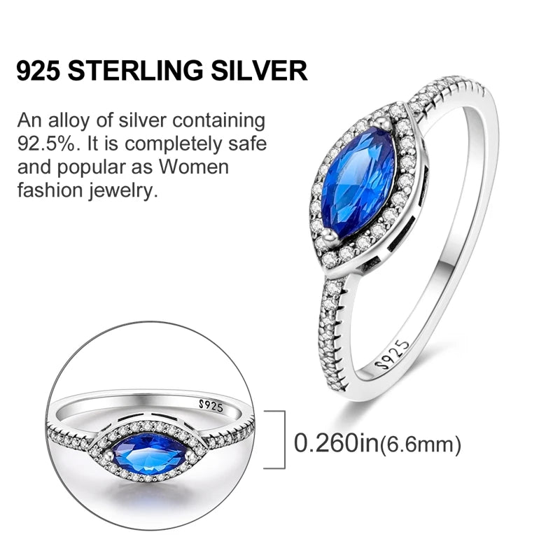 925 Sterling Silver Ring – Colorful Cubic Zirconia Women’s Wedding & Engagement Jewelry