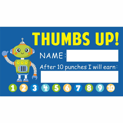 50Pcs Cartoon Kids Reward Incentive Punch Cards For Teacher