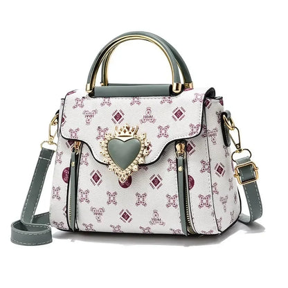 Women's Leather Fashion Senior Printed Large Capacity Shoulder Crossbody Handbag Токийские Мстители