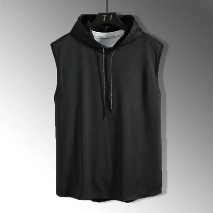 Men's Tank Tops Hooded Vest Sleeveless T shirt