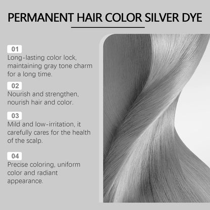 Permanent Grey Hair Dye Styling Hair Color Wax Shampoo No Damage Quick Coloring Long-Lasting Professional Hair Dyeing Cream