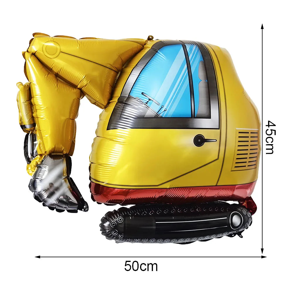 1pc Large Transportation Balloon Racing Balloon Fire Truck Ambulance School Bus Excavator Motorcycle Balloon for Boys Birthday