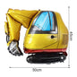 1pc Large Transportation Balloon Racing Balloon Fire Truck Ambulance School Bus Excavator Motorcycle Balloon for Boys Birthday