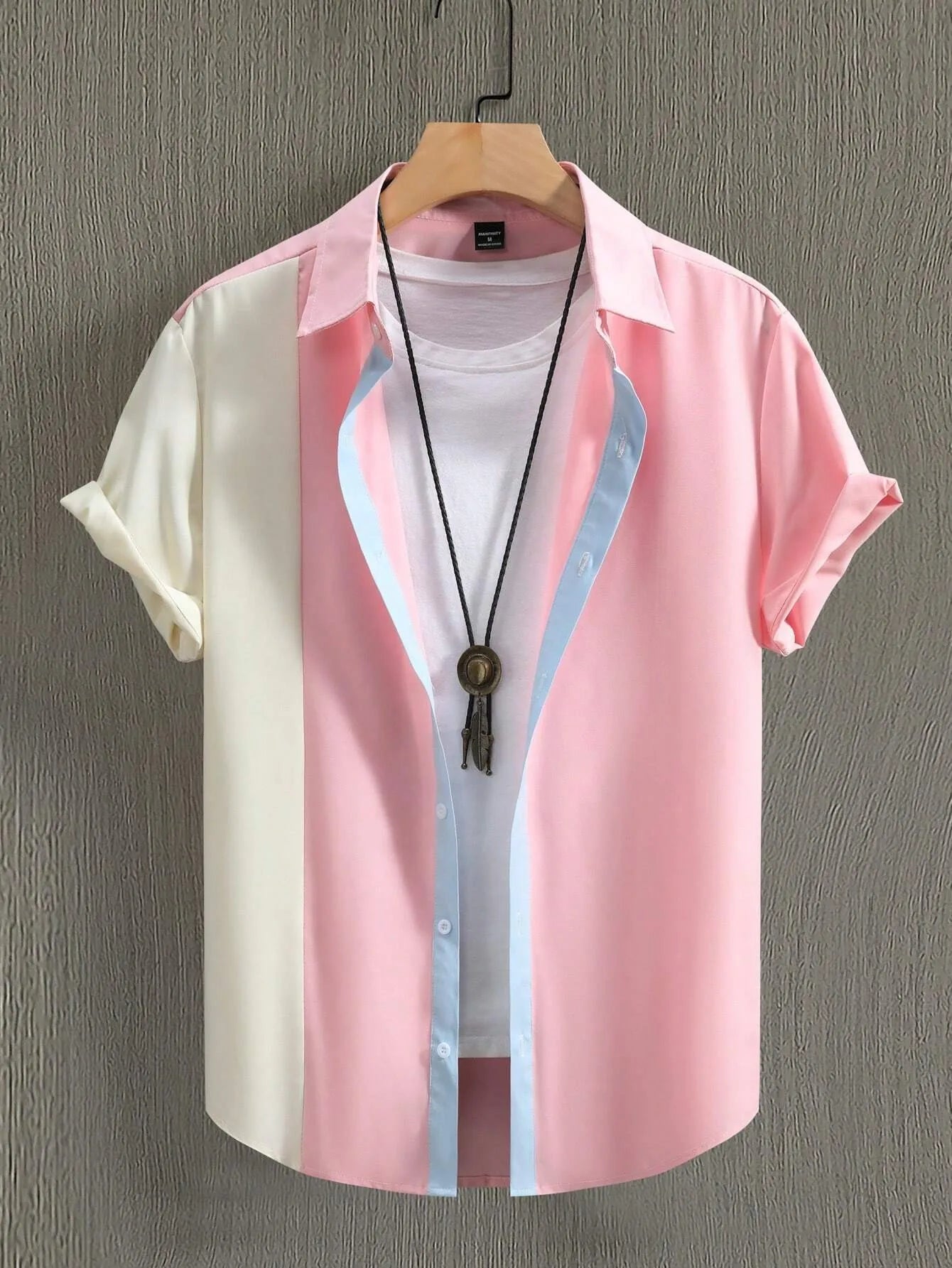 Men's short-sleeved casual comfortable and soft 3D pattern print shirt