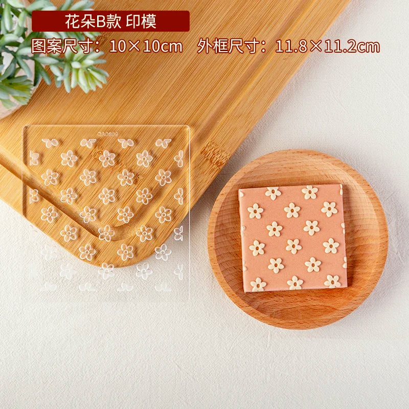 New Plant Flower Cookie Embosser Mould Spring Easter Party Fondant Biscuit Mold Cake Decorating Tools Acrylic Icing Cookie Mould