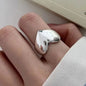 925 Sterling Silver Rings For Women Men Fine Jewelry Finger Adjustable Open Vintage Chain Ring