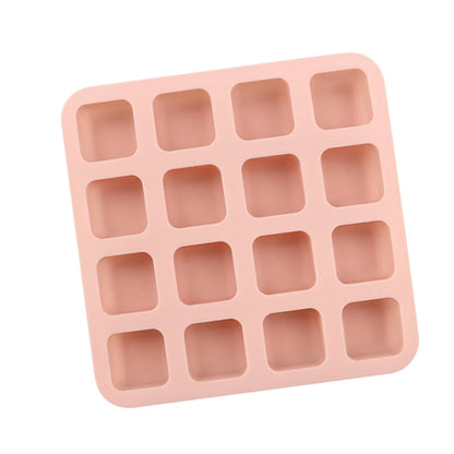 Square Caramel Candy Silicone Mold 16 Cavity Chocolate Truffles For Fat Bombs Keto Snacks Ice Cube Tray Gummy Jelly Wax Melts