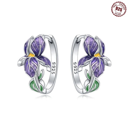 925 Sterling Silver Hoop Earrings Simple Sleeping Cat Earrings For Engagement Wedding Party Birthday Jewelry Gift