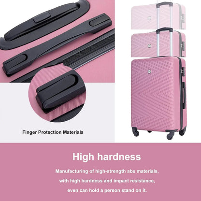 Luggage Sets 2 Piece Suitcase Set ABS Hardside Luggage with Spinner Wheels,Carry On Luggage with TSA Lock(14/20)