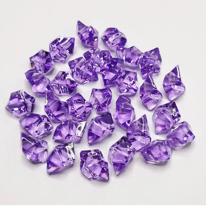 100pcs-200PCS/lot 25X18mm Acrylic Crystal Ice Rock Stones Vase Gems For Wedding Party Decor Confetti Table Scatter Beads