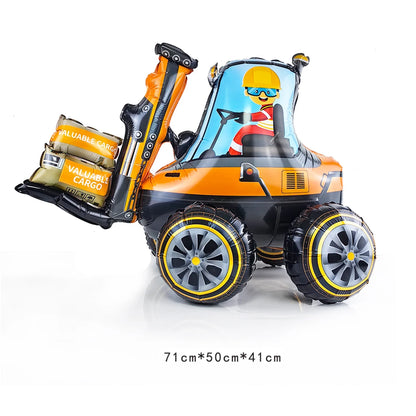 1pc Large Transportation Balloon Racing Balloon Fire Truck Ambulance School Bus Excavator Motorcycle Balloon for Boys Birthday