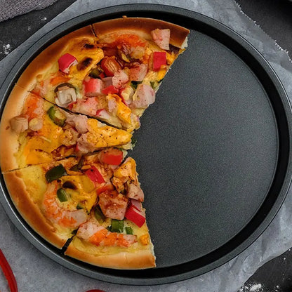 Round Carbon‑Steel Deep‑Dish Pizza Pan – Non‑Stick Baking Tray (6–9 Inch)