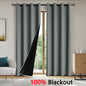 1pc Solid color full shading and sun protection 100% Blackout curtains