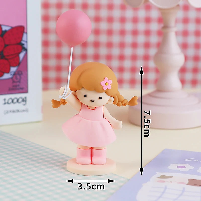 Princess Cake Topper Beautiful Girl with Bow Stars for Happy 1st Birthday Party Cake Decoration Baby Shower Party Supplies