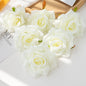 100PC 10CM Wholesale Artificial Flowers for Scrapbook Christmas Home Decor Wedding Garden Rose Arch Fake Silk Head Candy Box