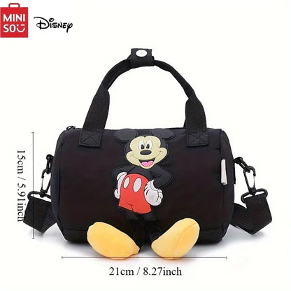 Disney Mickey Mouse Crossbody High-capacity Bowling Bag Fashionable Nylon Bucket Bag Mickey Pattern Cute Shoulder Handbag New