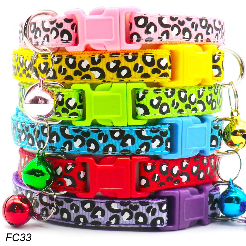 100Pcs Dog Collar With Bells Adjustable