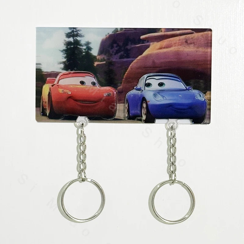 Adorable Couple Key Holder & Keychain Hanger - Wall Home Decor, Acrylic Non-Magnetic Refrigerator Sticker, Key Storage and Gift