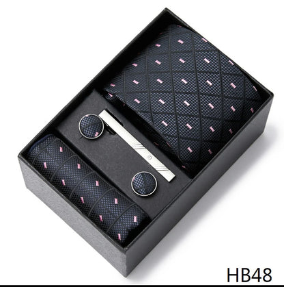 Men's  Tie Pocket Squares Necktie Box Set
