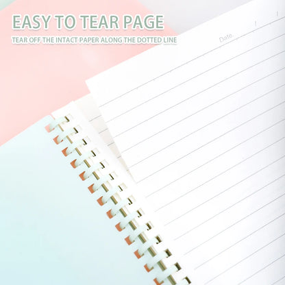 A5/B5 Multi color Soft Elastic Spiral Soft Coil Notebook 70 sheets