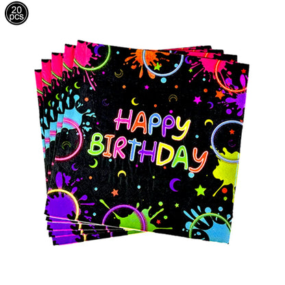 UV Neon Glow Party Hats – Blacklight Fluorescent Plastic Hats for Kids & Adults