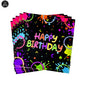 UV Neon Glow Party Hats – Blacklight Fluorescent Plastic Hats for Kids & Adults